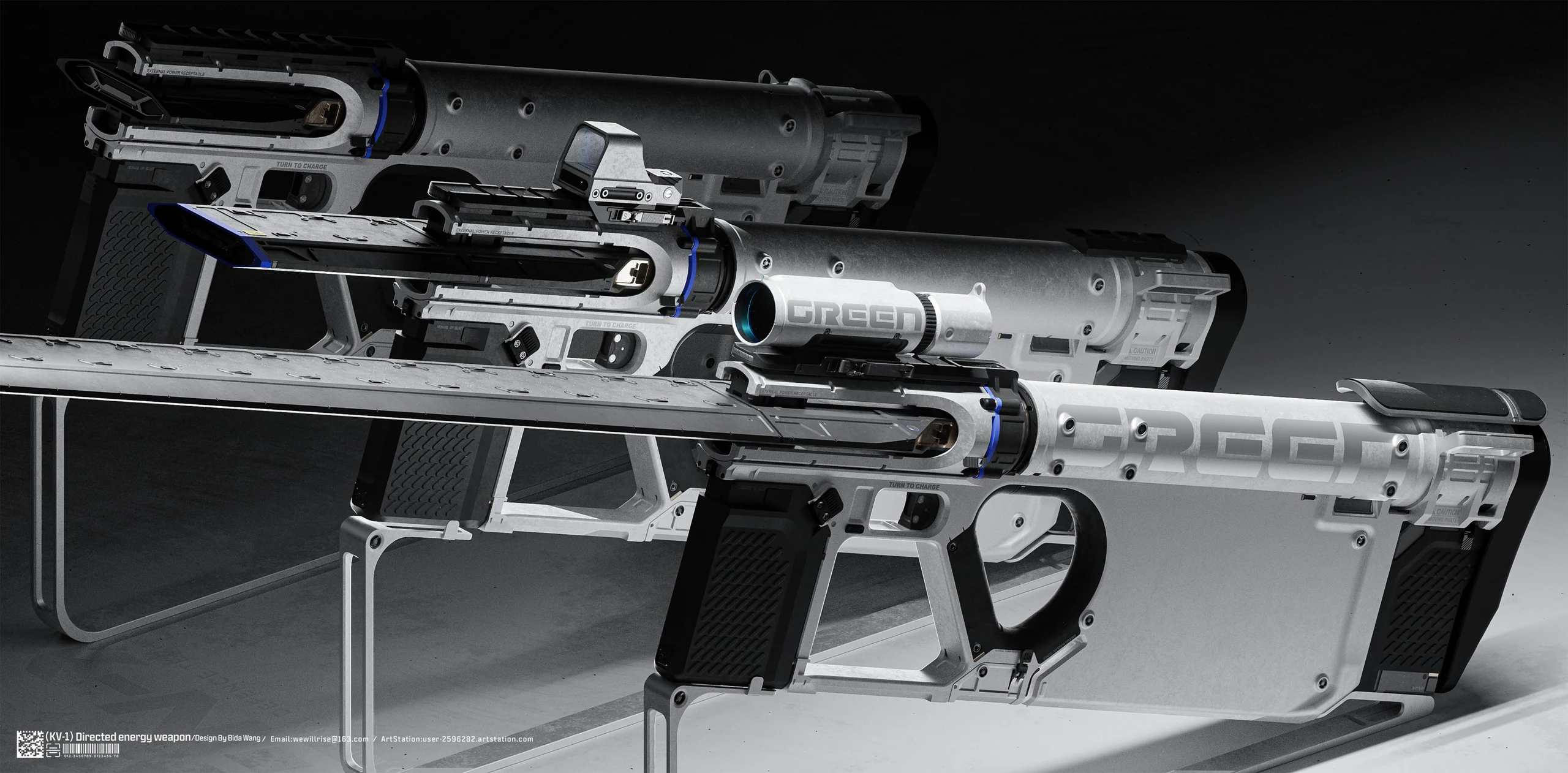 KV-1 Particle Beam — display, concept artwork by Bida Wang